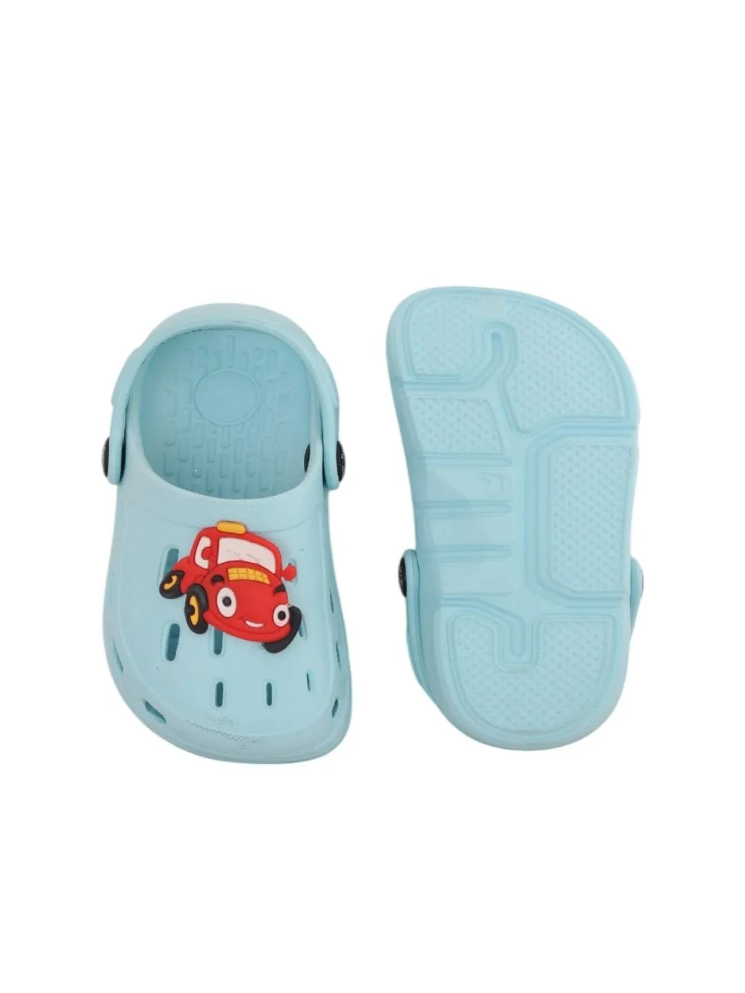 Adorable Smiling Car Design Clogs for Boys