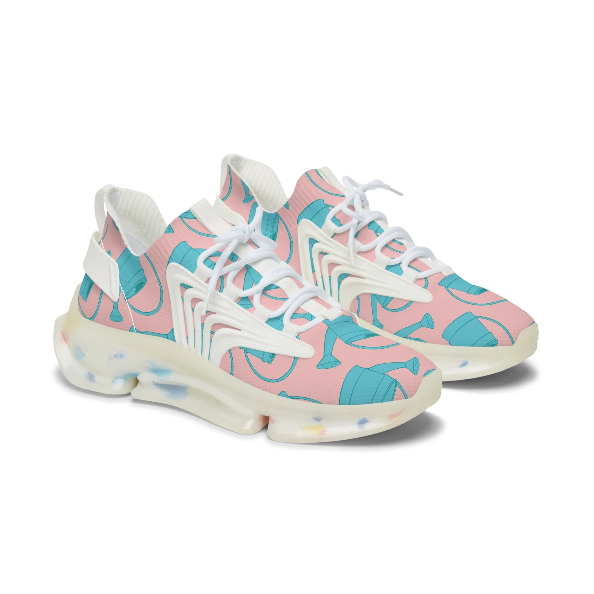 Blue Watering Can Women's Mesh Sneakers