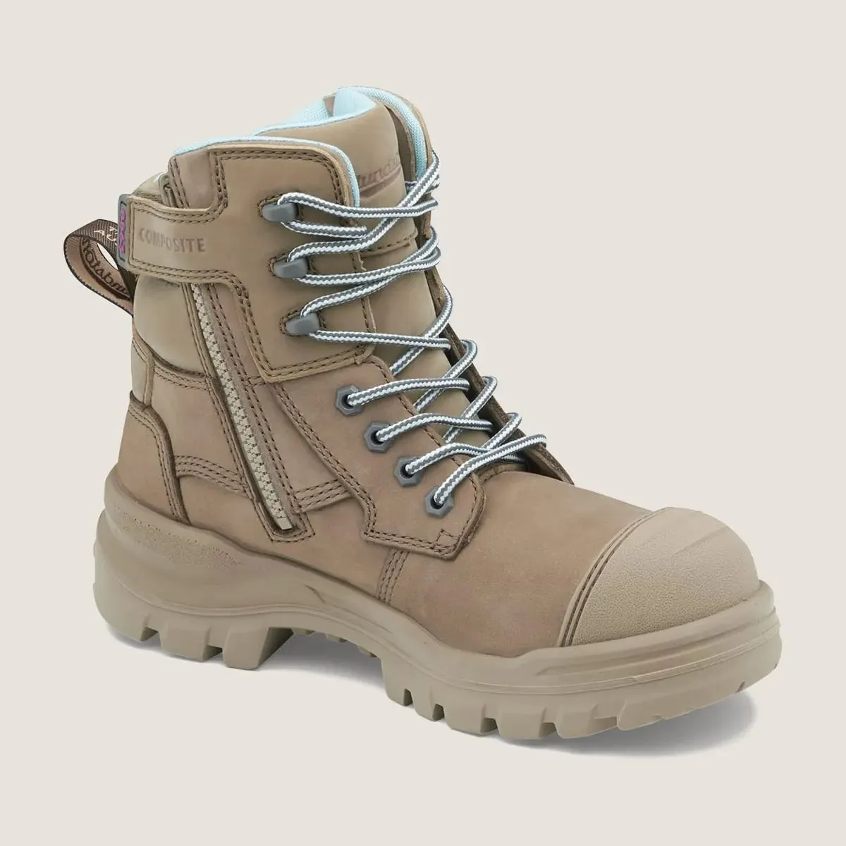 Blundstone 8863 Womens RotoFlex Stone Zip Side Safety Boot