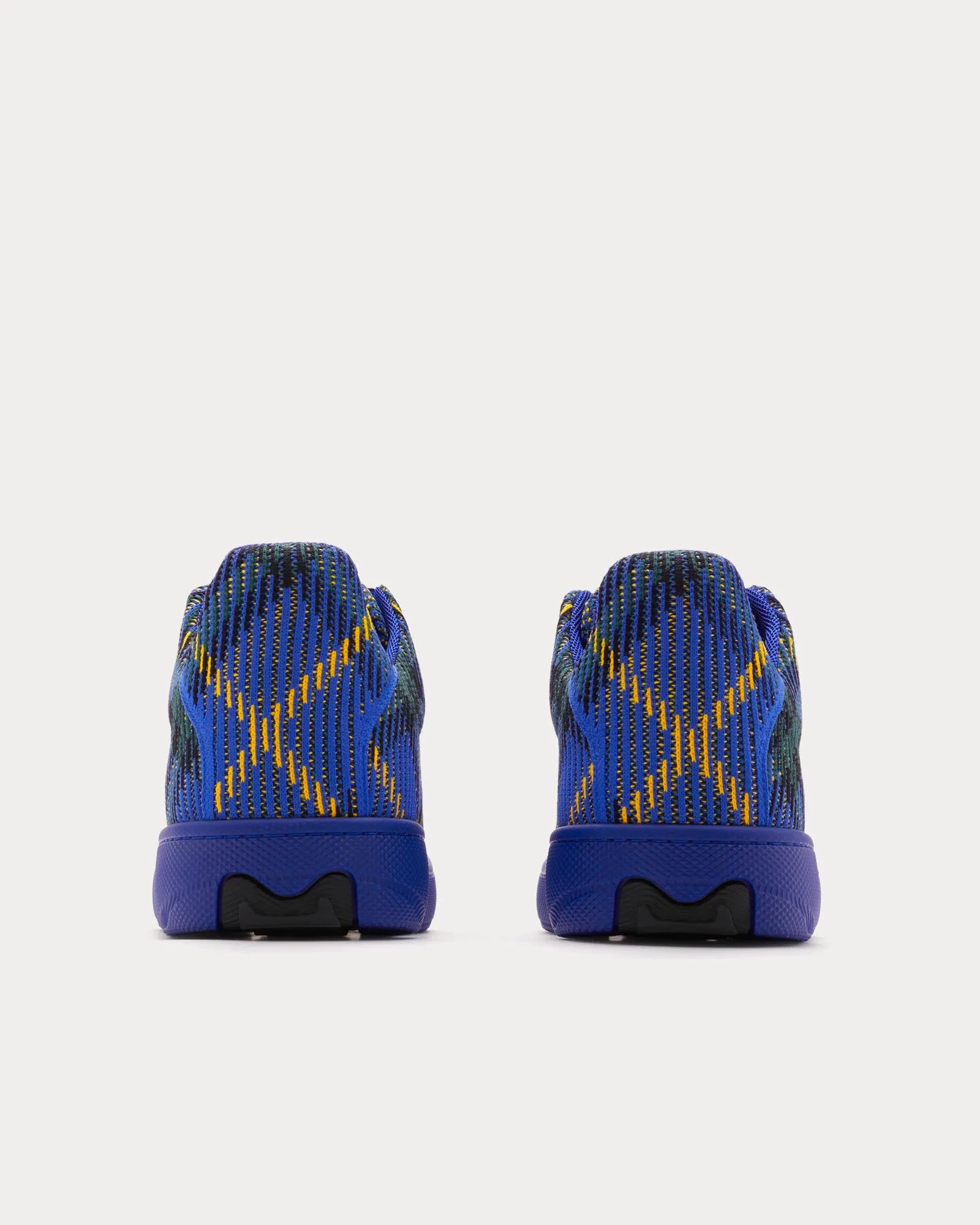 Box Check Knit Bright Navy Low Top Sneakers