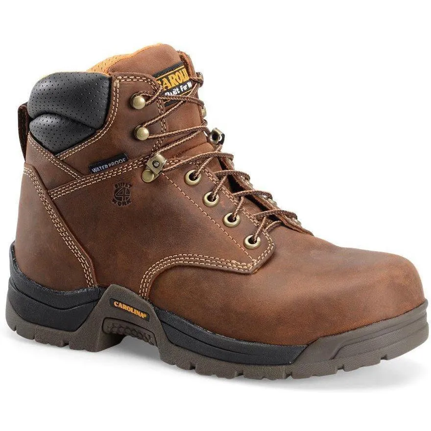 Carolina Men's Bruno Lo 6" Waterproof Comp Toe Work Boot - Brown - CA5520