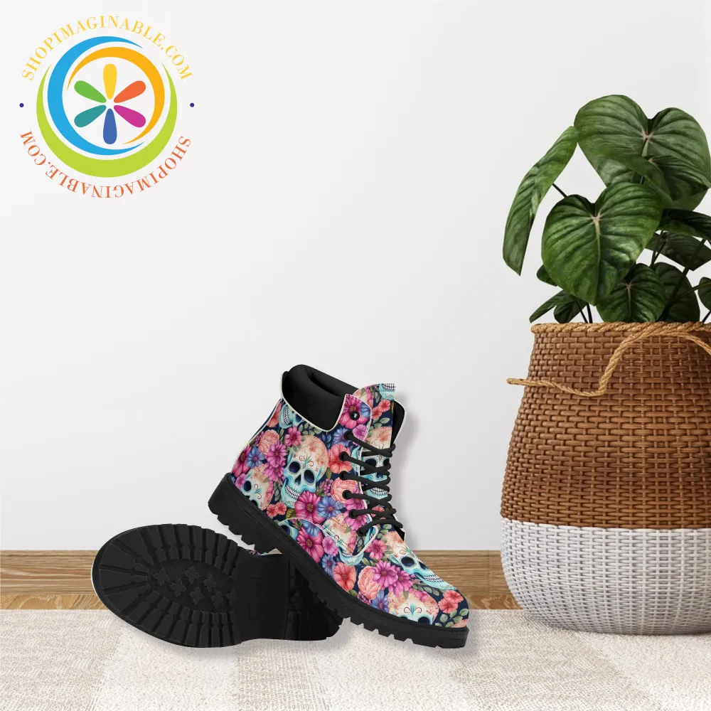 Cheerful Skulls Ladies Boots