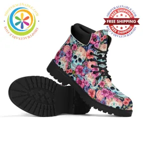Cheerful Skulls Ladies Boots