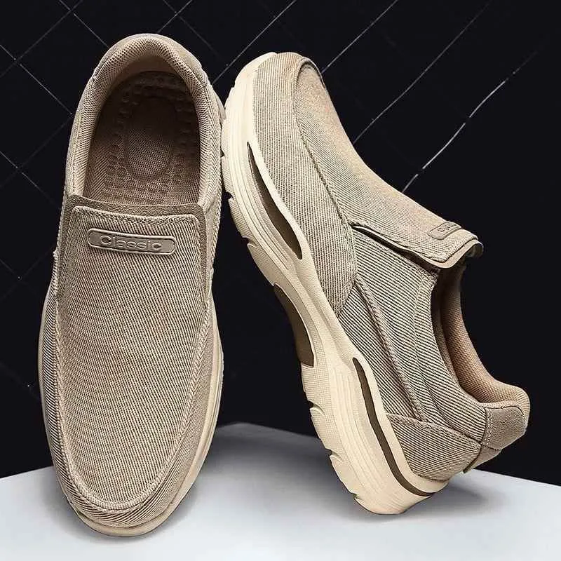 Classic Trendy Men Casual Shoes Canvas Breathable Men's Loafers New Male Comfortable Outdoor Walking Sneakers TBFS0256