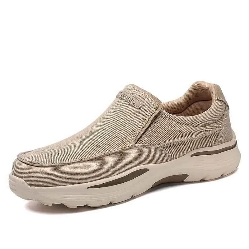 Classic Trendy Men Casual Shoes Canvas Breathable Men's Loafers New Male Comfortable Outdoor Walking Sneakers TBFS0256