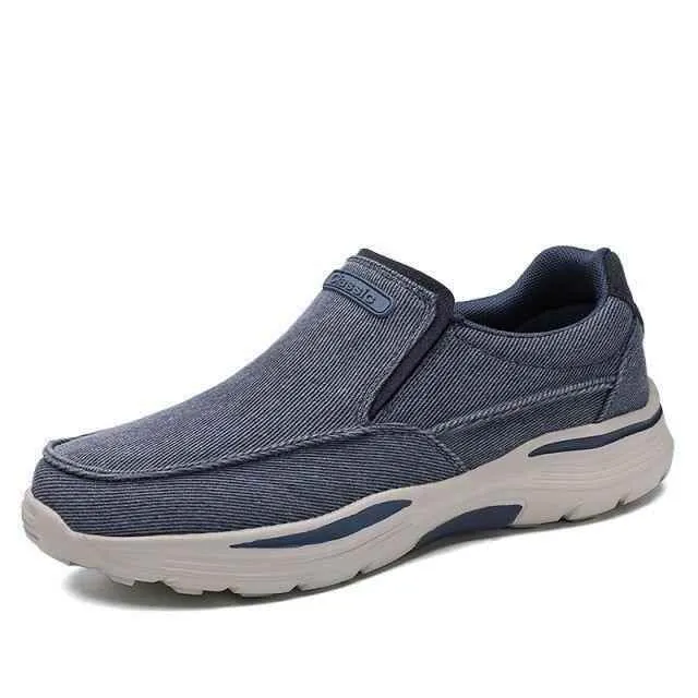 Classic Trendy Men Casual Shoes Canvas Breathable Men's Loafers New Male Comfortable Outdoor Walking Sneakers TBFS0256
