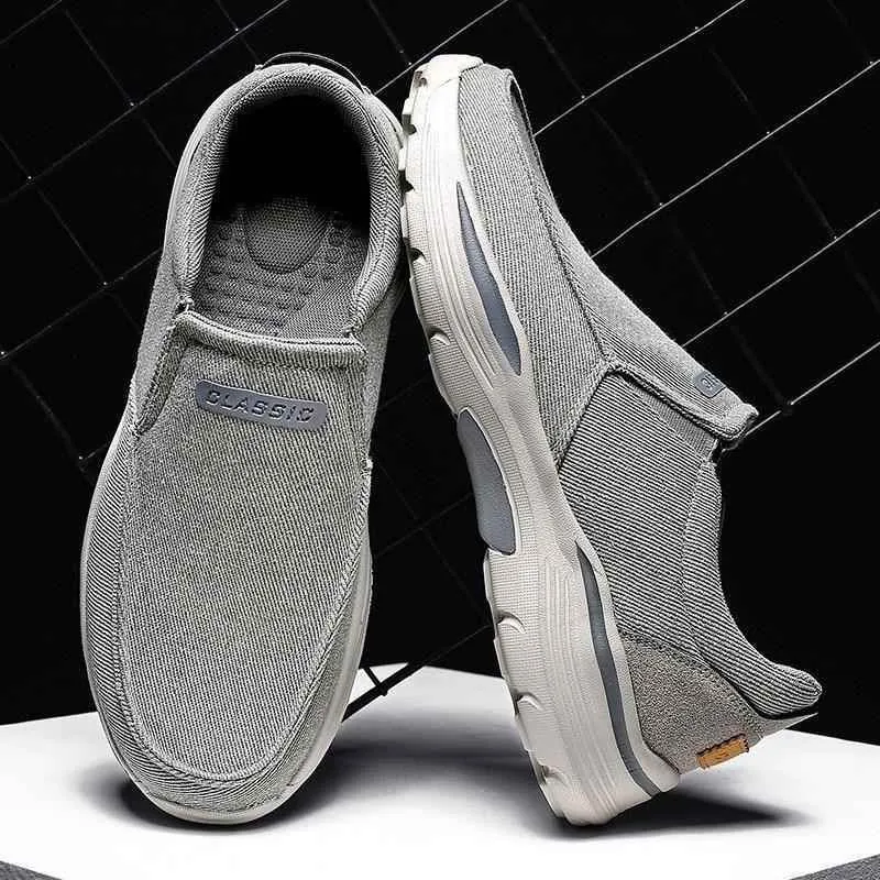 Classic Trendy Men Casual Shoes Canvas Breathable Men's Loafers New Male Comfortable Outdoor Walking Sneakers TBFS0256