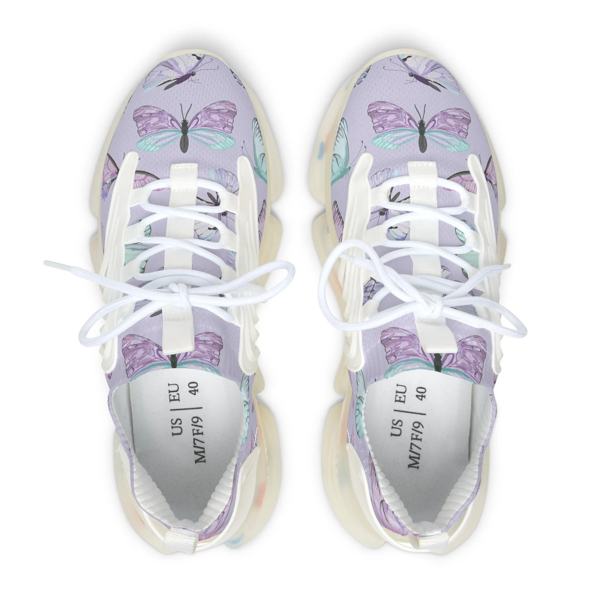 Colorful Butterflies Women's Mesh Sneakers