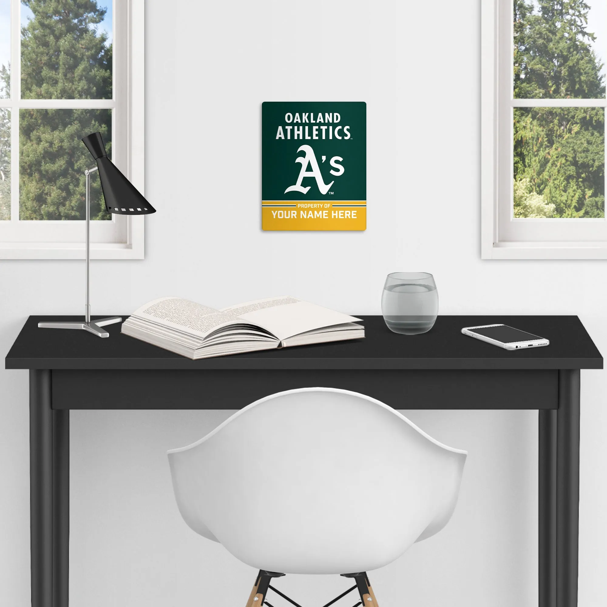 Custom Oakland Athletics "Property of" Door Sign - 8"x10"