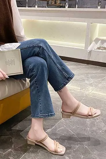 Fashion Women's Low Heels Rubber Chappal