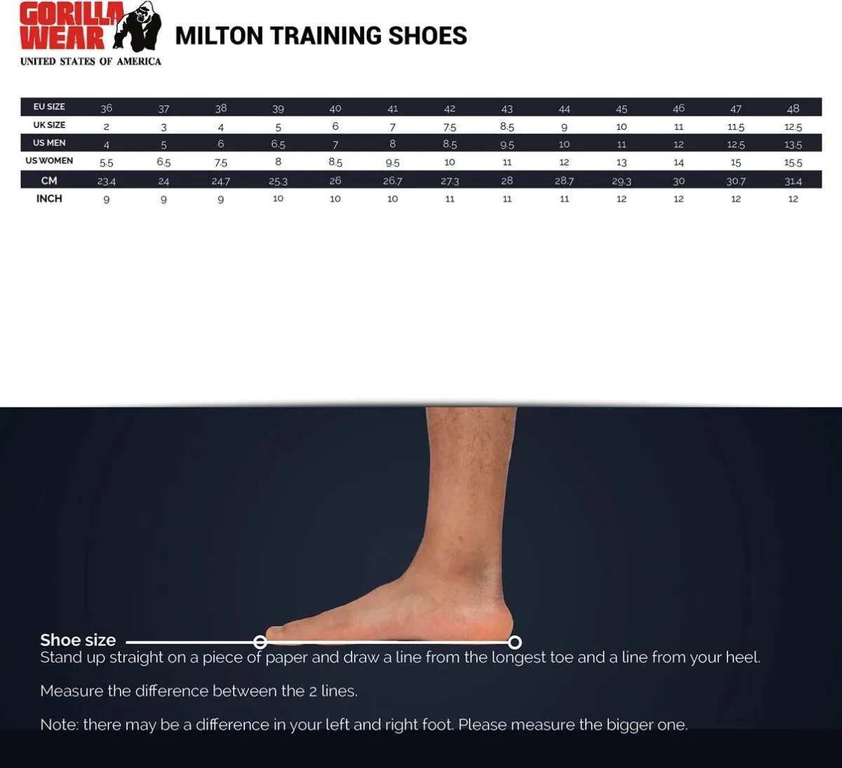Gorilla Wear Milton Training Shoes - Black/Red
