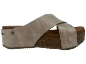 Hero Slip On Sandal with Platform Cushioned Wedge In Cream