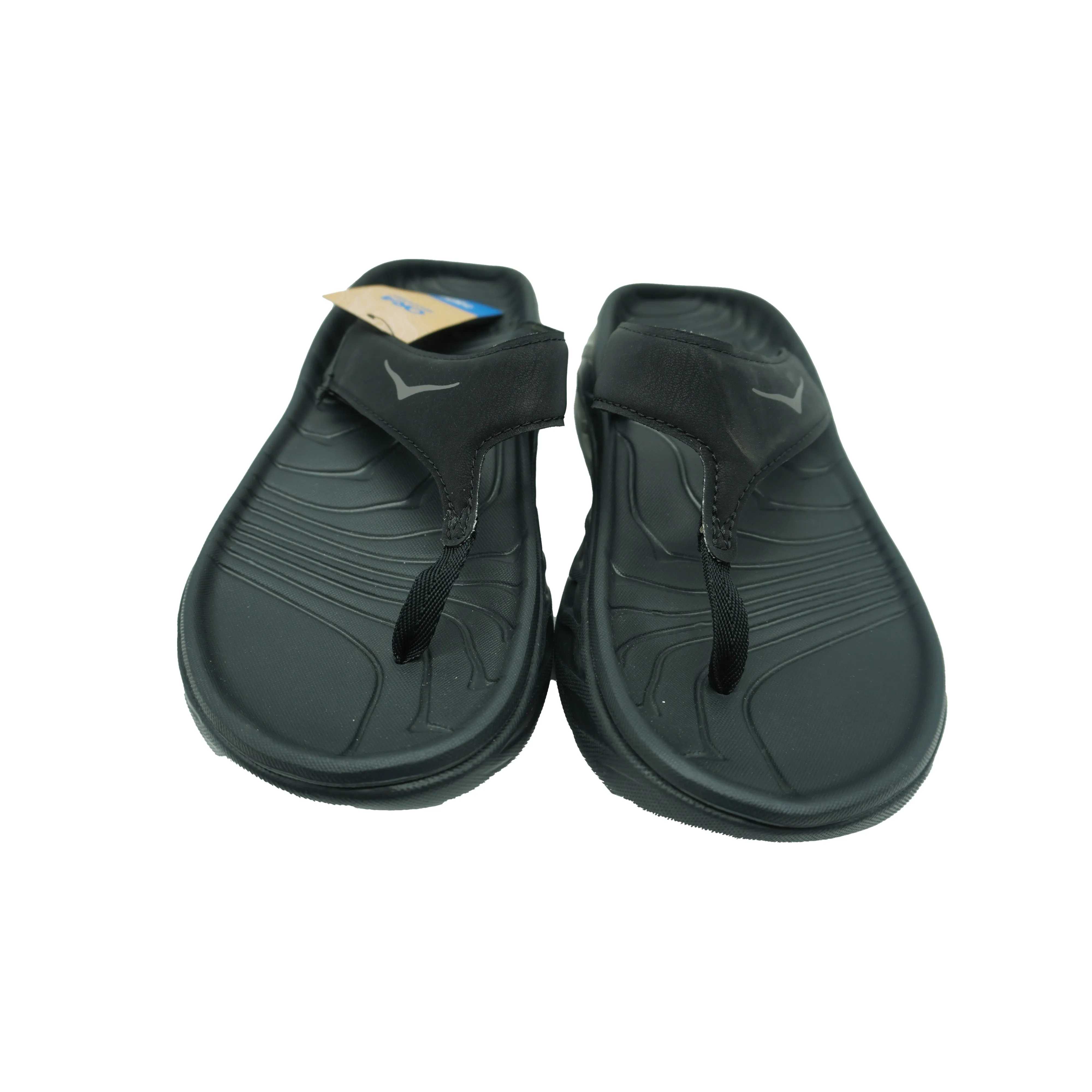 Hoka Women's One Ora Recovery Thong Flip Flop Sandals Black Size 10