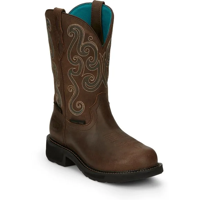 Justin Ladies Tasha Steel Toe Work Boots Style GY9991