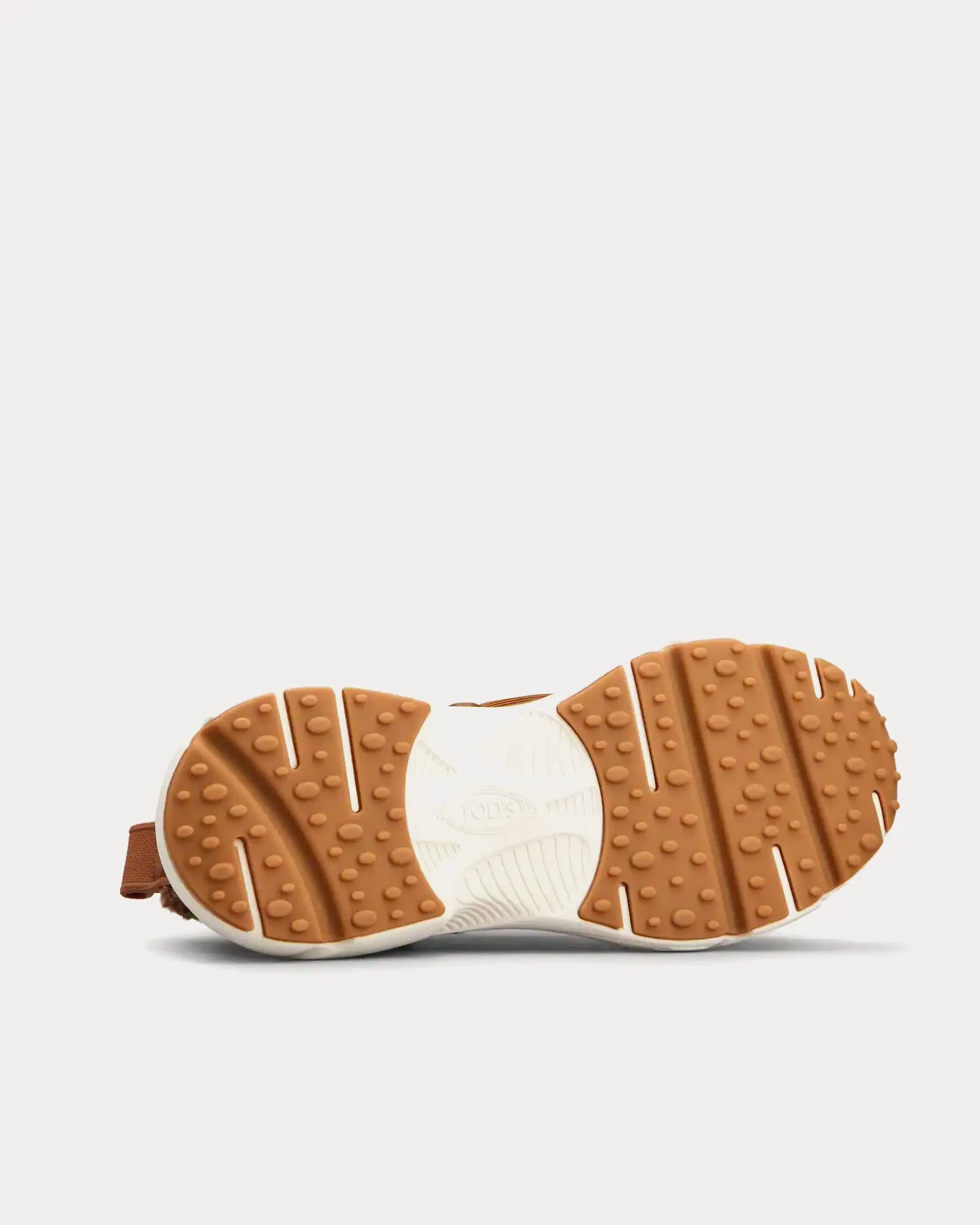 Kate Bouclé Knit Brown High Top Sneakers