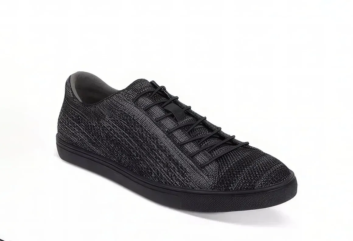 Kenneth Cole Unlisted Men's Stand Textured-Knit Lace-Up Sneakers  Color Black Size 7M