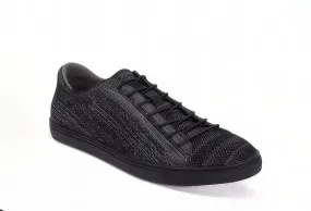 Kenneth Cole Unlisted Men's Stand Textured-Knit Lace-Up Sneakers  Color Black Size 7M