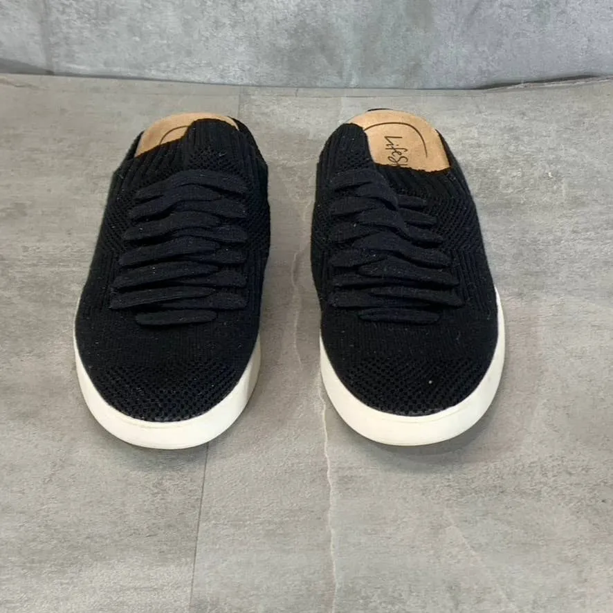 LIFESTRIDE Women's Black Knit Fabric Ease Slip-On Sneakers SZ 6.5