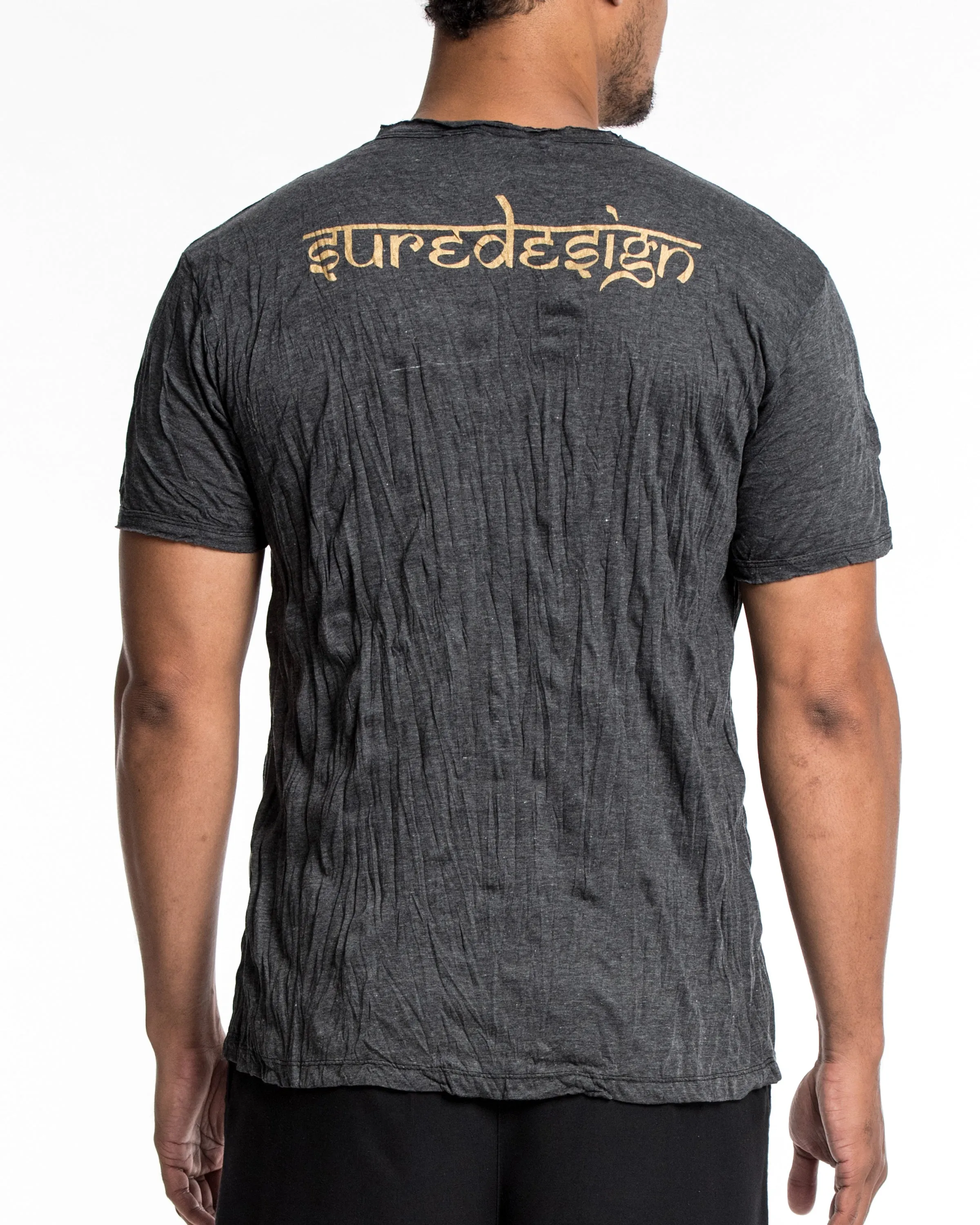 Mens Infinitee Om T-Shirt in Gold on Black