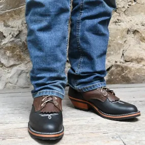 Nicks Two Tone Buckaroo Packer with White Toe Bug and V-Bar Sole