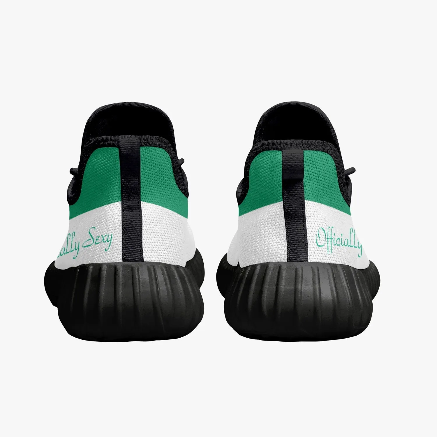 Officially Sexy Mint & White Laser Mesh Knit Sneakers - With White or Black Sole