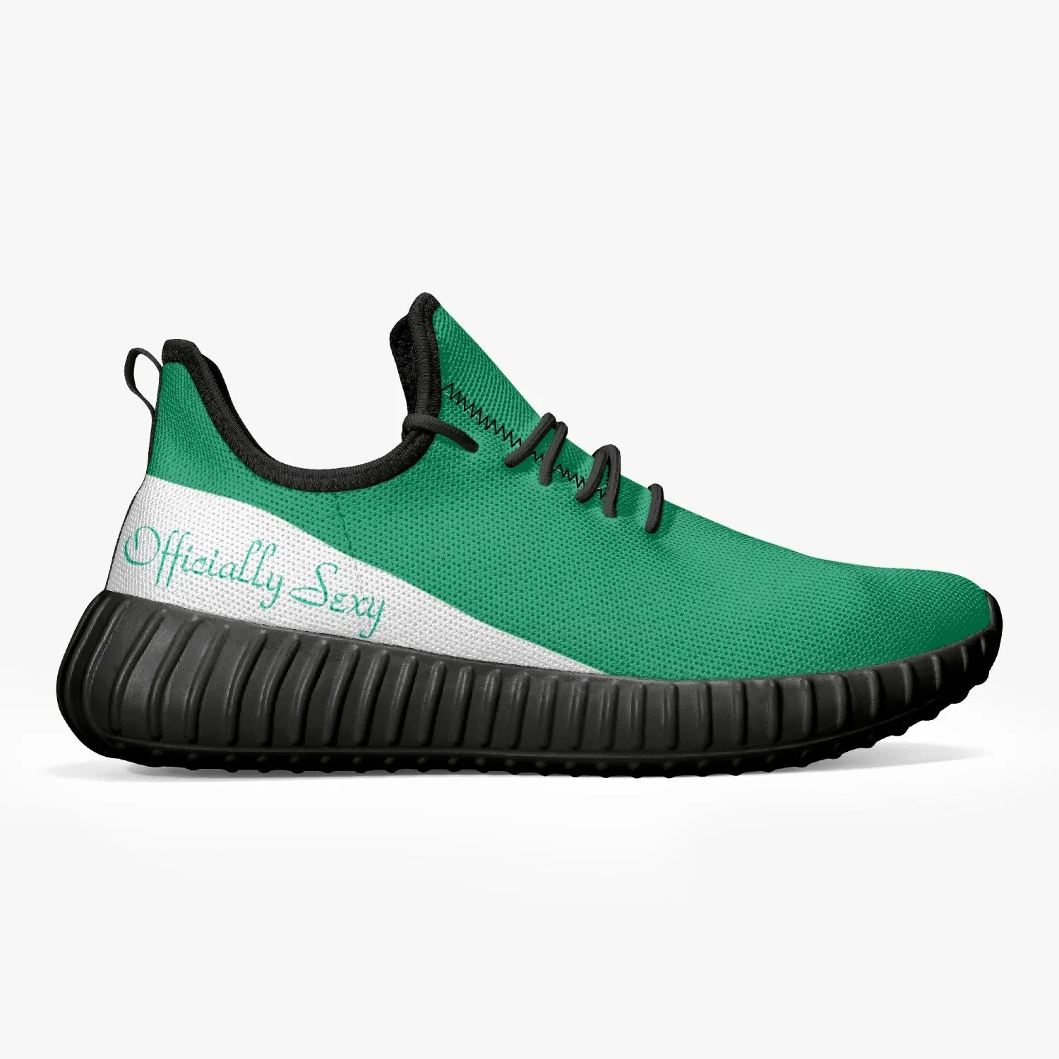 Officially Sexy Mint & White Laser Mesh Knit Sneakers - With White or Black Sole