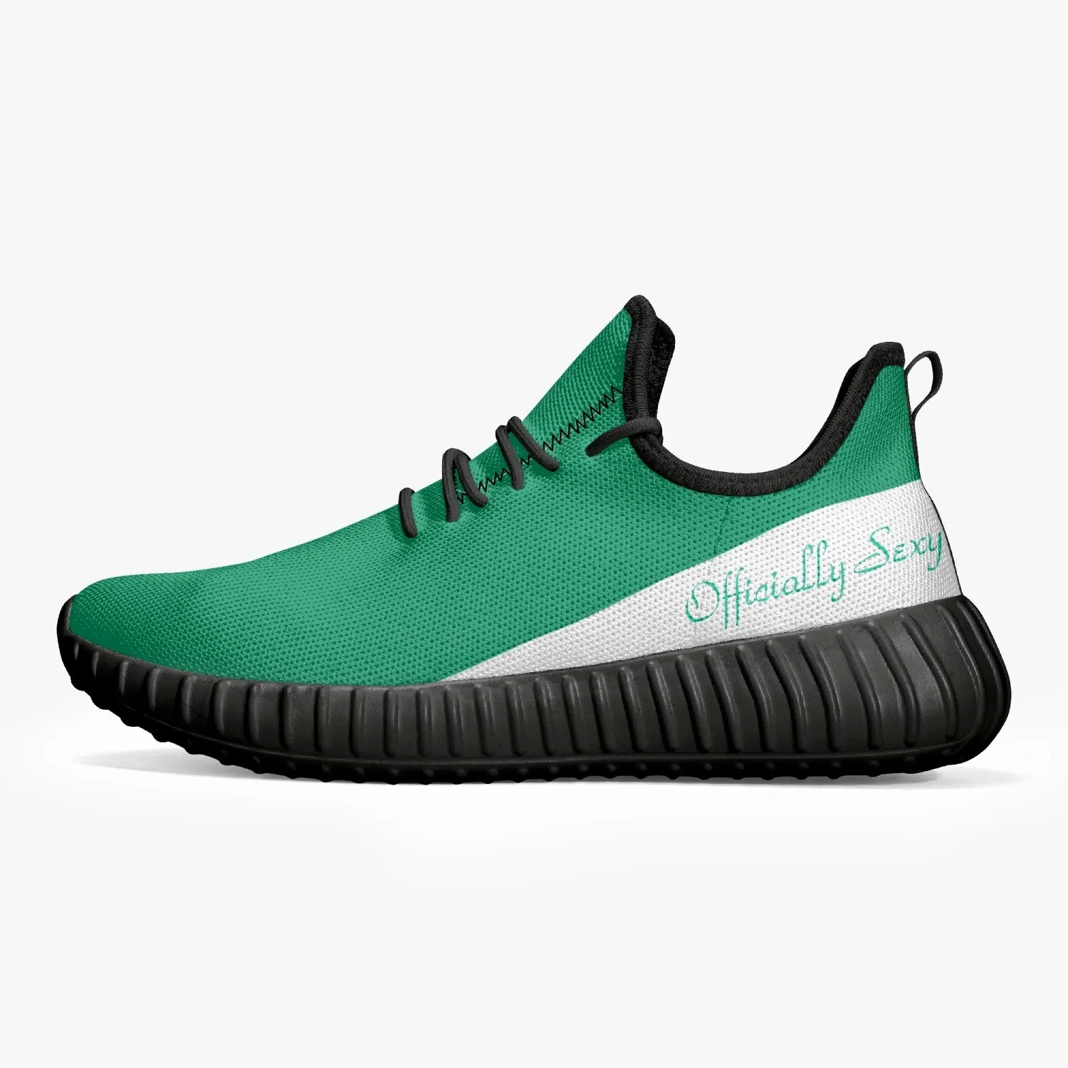 Officially Sexy Mint & White Laser Mesh Knit Sneakers - With White or Black Sole