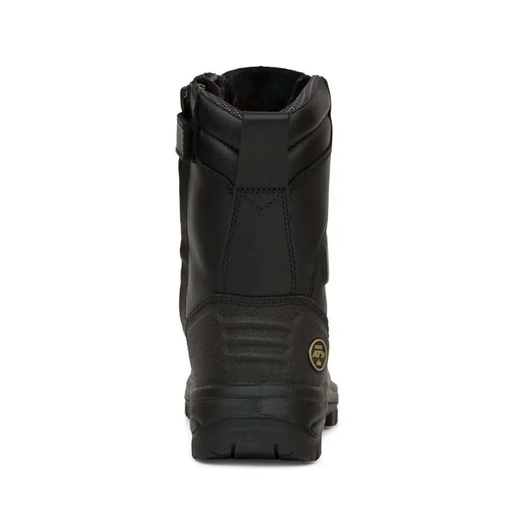 Oliver 200mm Black Hi-Leg Zip Sided Lace Up Steel Cap Safety Boot With Scuff Cap (55-380) (Pre Order)