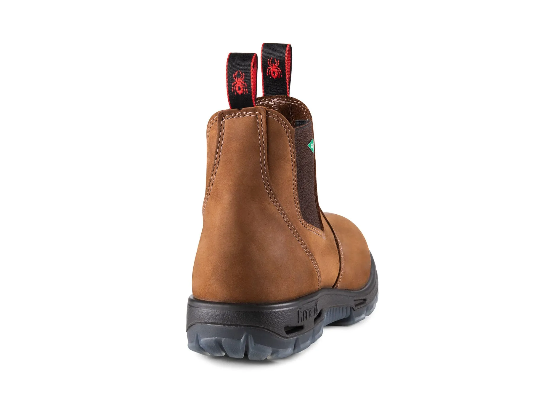 Redback Bobcat CSA Safety Pull On Boot in Tussock ,Black, Claret
