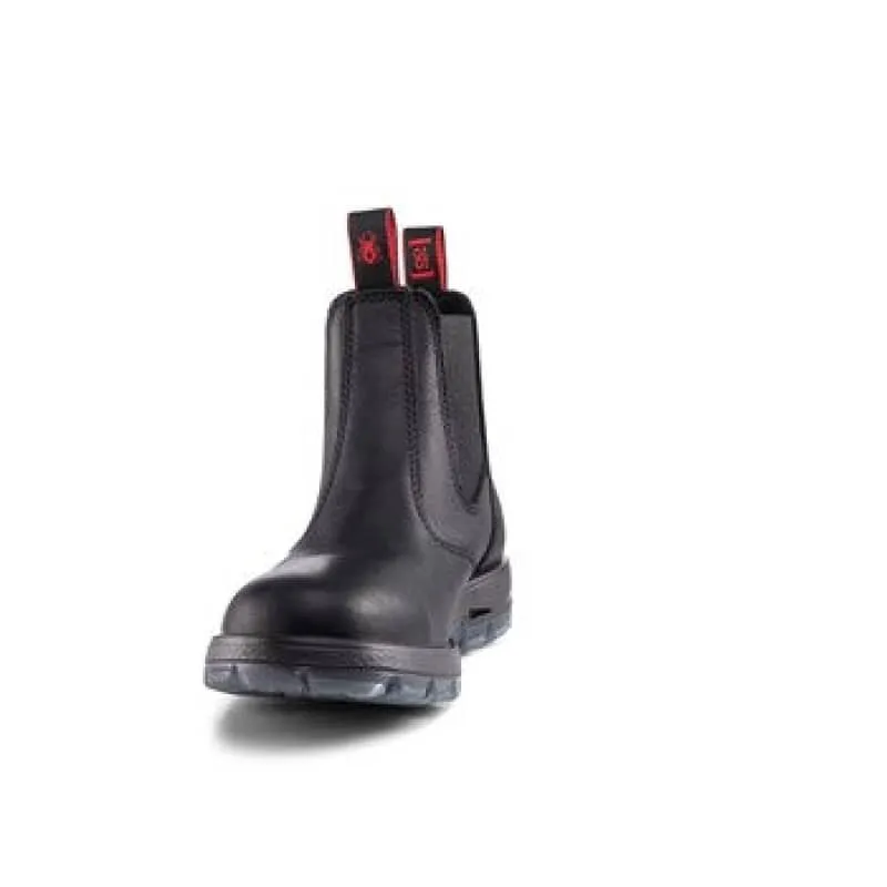 Redback Bobcat CSA Safety Pull On Boot in Tussock ,Black, Claret