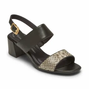 Rockport Women TOTAL MOTION ALAINA TWO STRAP BEIGE SNAKE