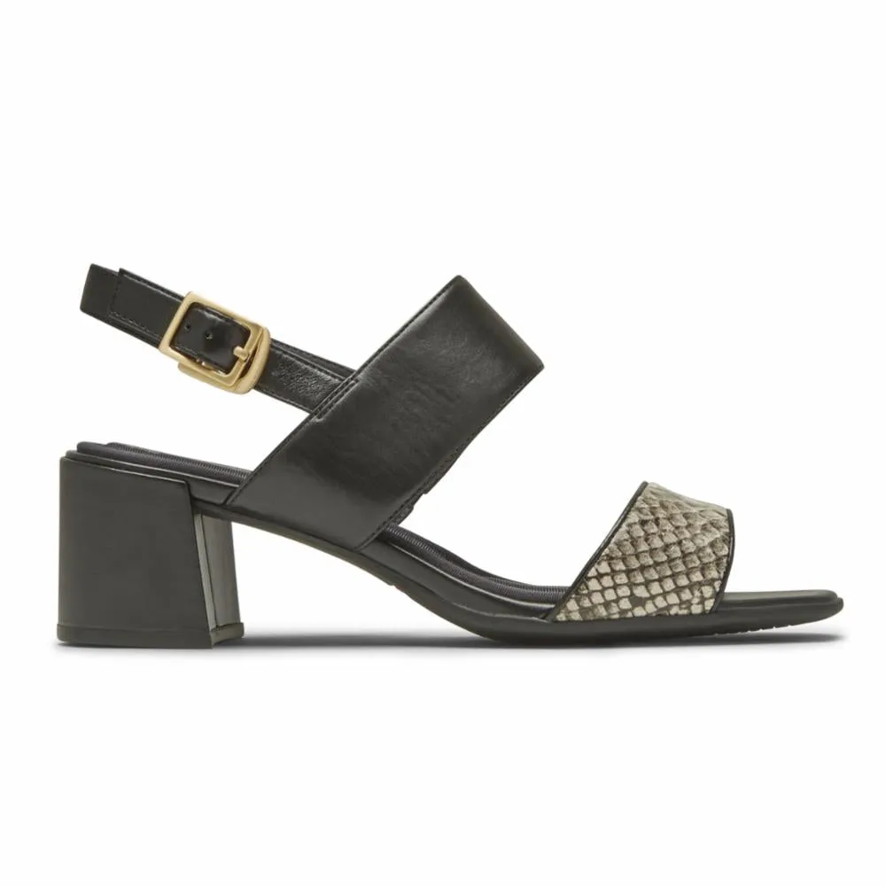 Rockport Women TOTAL MOTION ALAINA TWO STRAP BEIGE SNAKE