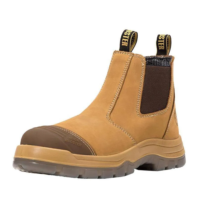 ROCKROOSTER SAFETY BOOTS GAMMON SLIP-ON ELASTIC NUBUCK LEATHER  Size10-(44)