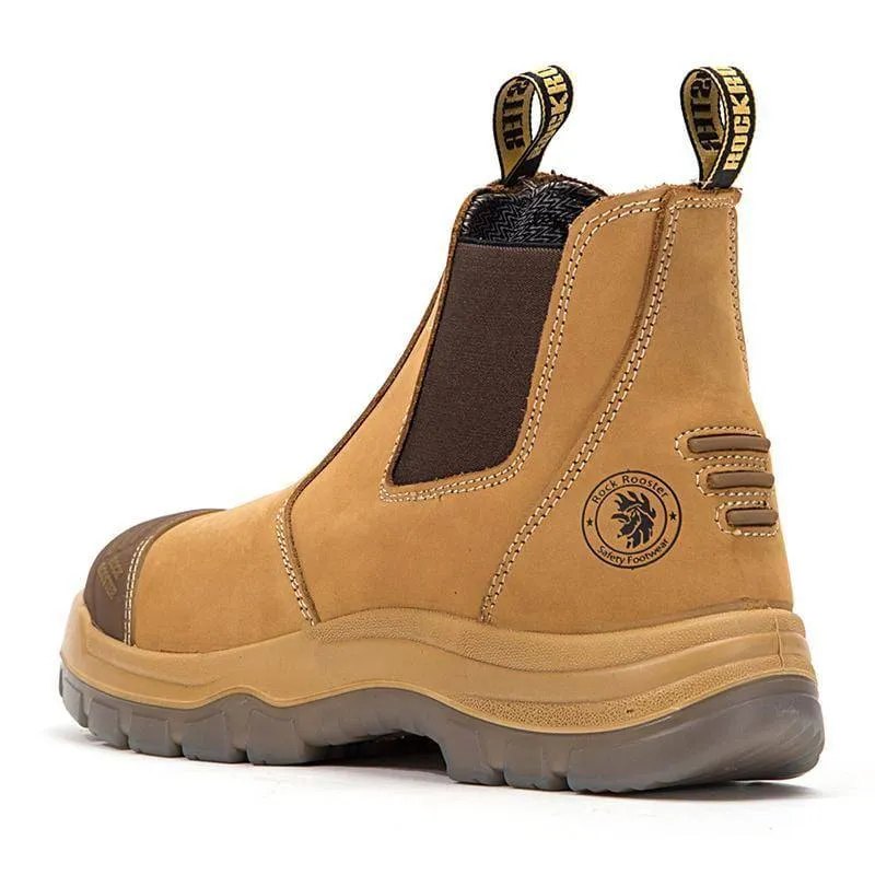 ROCKROOSTER SAFETY BOOTS GAMMON SLIP-ON ELASTIC NUBUCK LEATHER  Size10-(44)
