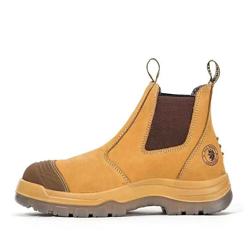 ROCKROOSTER SAFETY BOOTS GAMMON SLIP-ON ELASTIC NUBUCK LEATHER  Size10-(44)