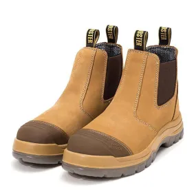 ROCKROOSTER SAFETY BOOTS GAMMON SLIP-ON ELASTIC NUBUCK LEATHER  Size10-(44)
