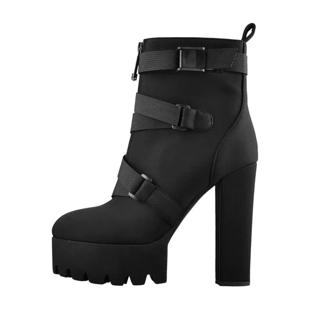 Round Toe Lycra Winter Boots