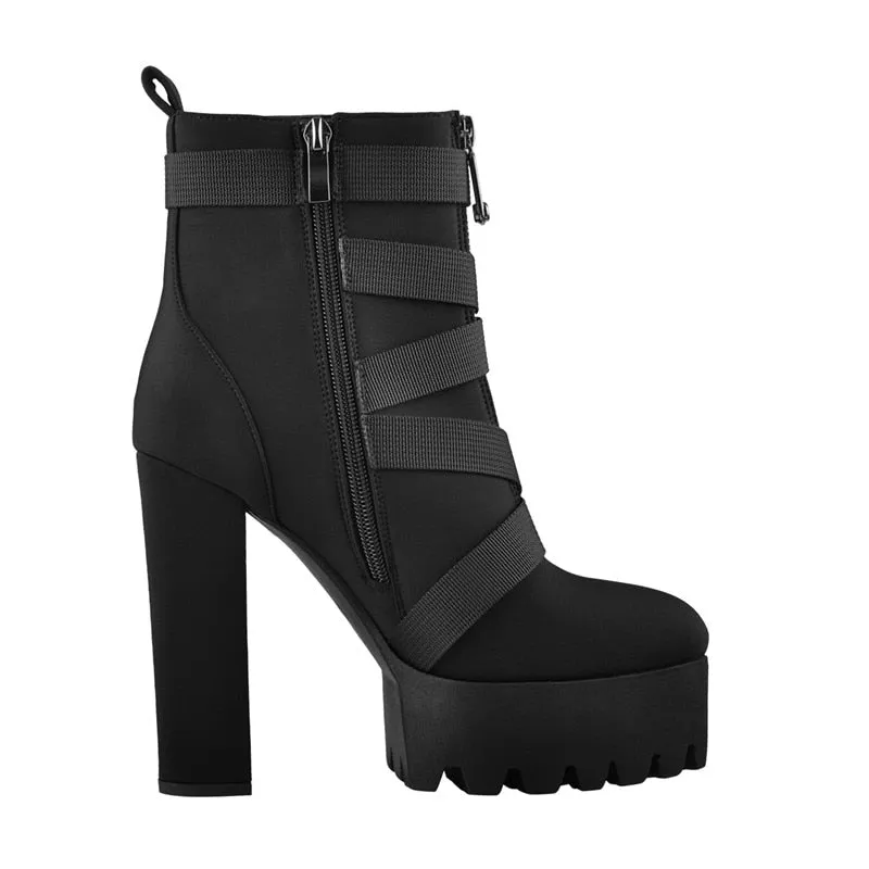 Round Toe Lycra Winter Boots