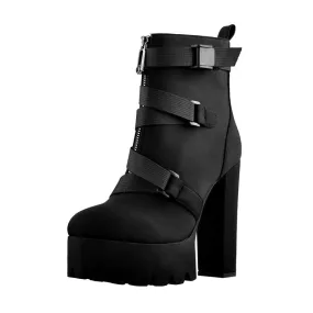 Round Toe Lycra Winter Boots
