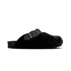 Shetland Fur Black Clogs