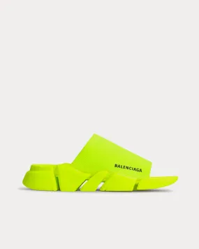 Speed 2.0 Recycled Knit Neon Yellow Slides