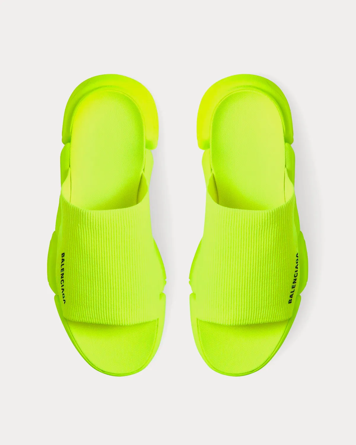 Speed 2.0 Recycled Knit Neon Yellow Slides