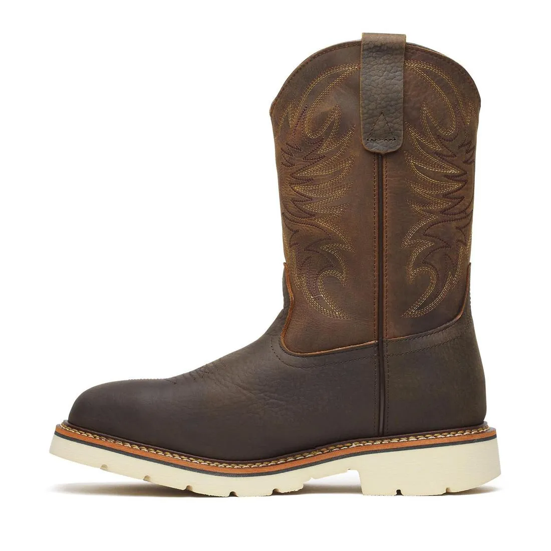 Square Toe WGTN 11" Steel Toe Pebble Bottom Boot Crazy Horse Black