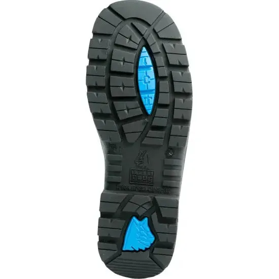 Steel Blue Black Argyle Zip Sided Lace Up Steel Toe Safety Boot With Scuff Cap (312652)