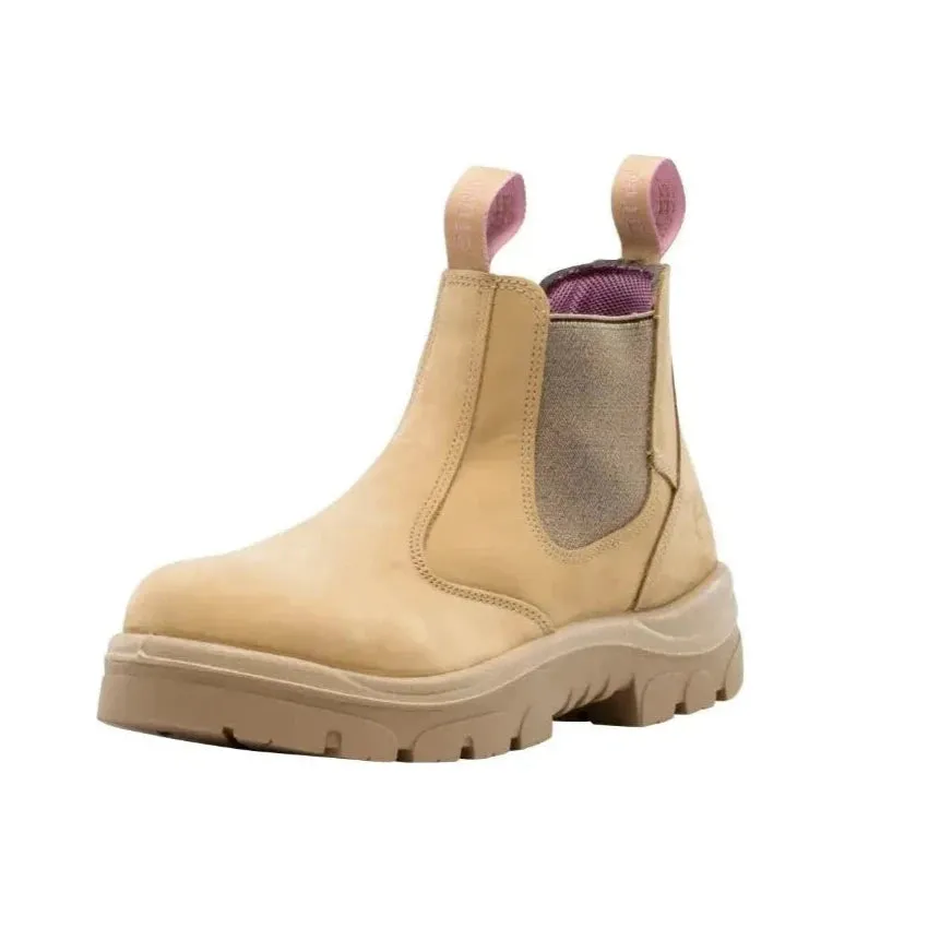 Steel Blue Sand Hobart Ladies Elastic Side Steel Toe Cap Safety Boot (512701) (Pre-Order)