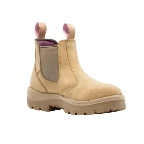 Steel Blue Sand Hobart Ladies Elastic Side Steel Toe Cap Safety Boot (512701) (Pre-Order)