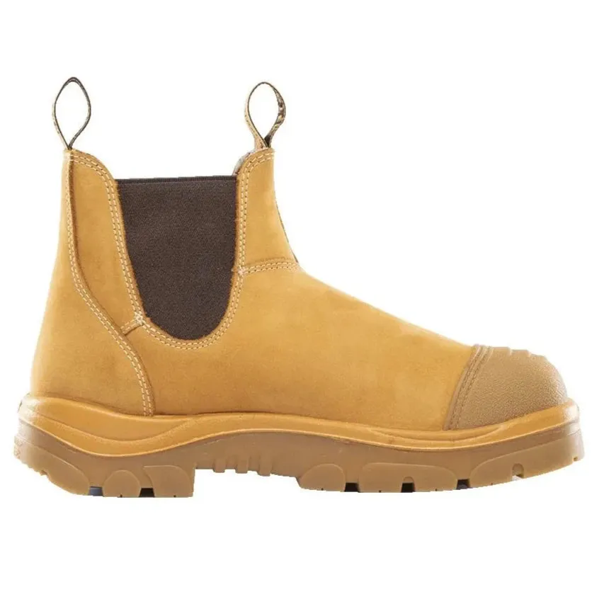 Steel Blue Wheat Hobart Slip On Steel Cap Safety Boot With Scuff Cap (312601)