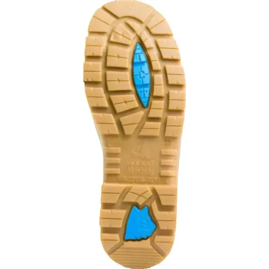 Steel Blue Wheat Hobart Slip On Steel Cap Safety Boot With Scuff Cap (312601)