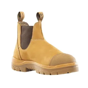 Steel Blue Wheat Hobart Slip On Steel Cap Safety Boot With Scuff Cap (312601)