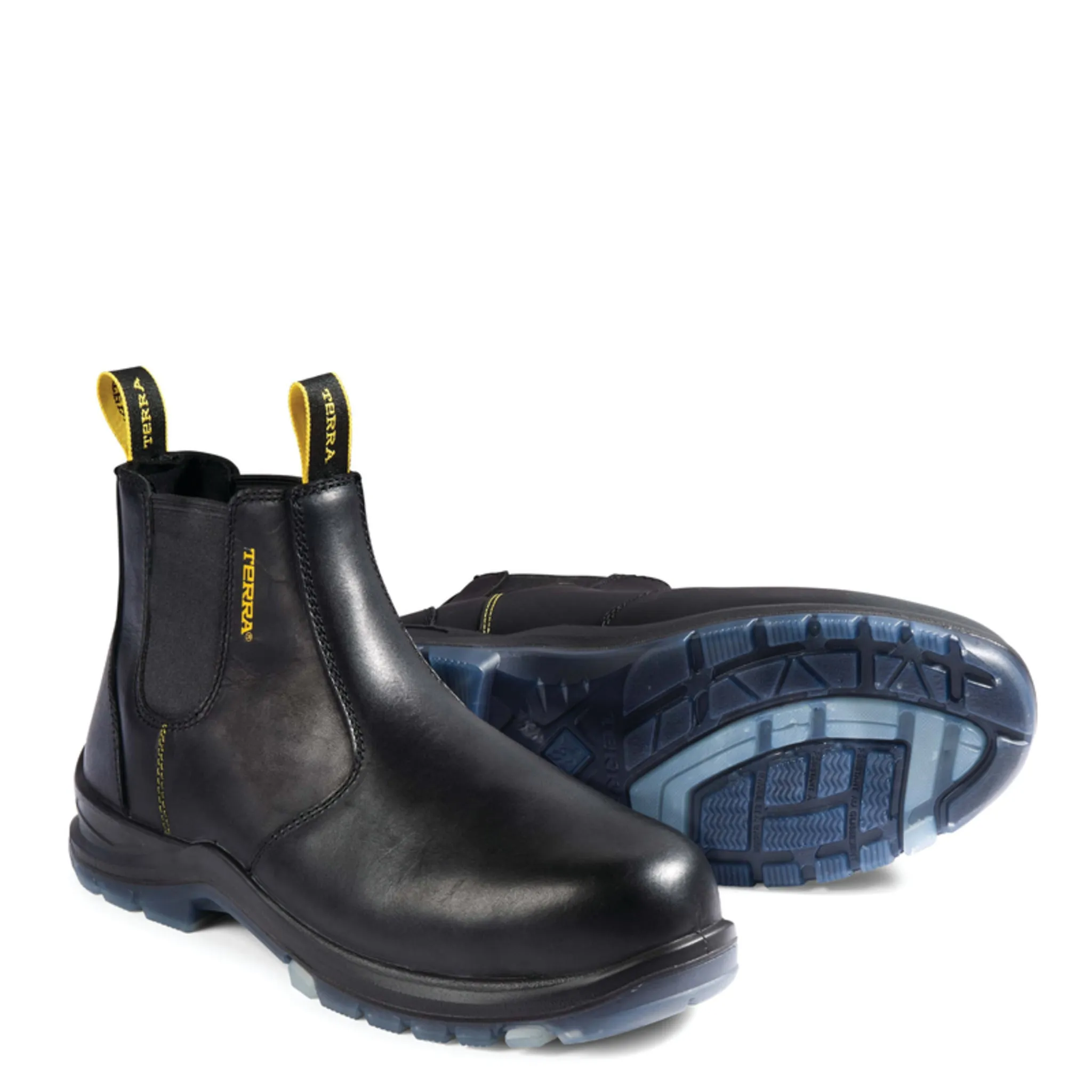 Terra Men's Safety Work Boots Murphy 6" Chelsea Leather Waterproof with Composite Toe and Plate  | Sizes 3-14